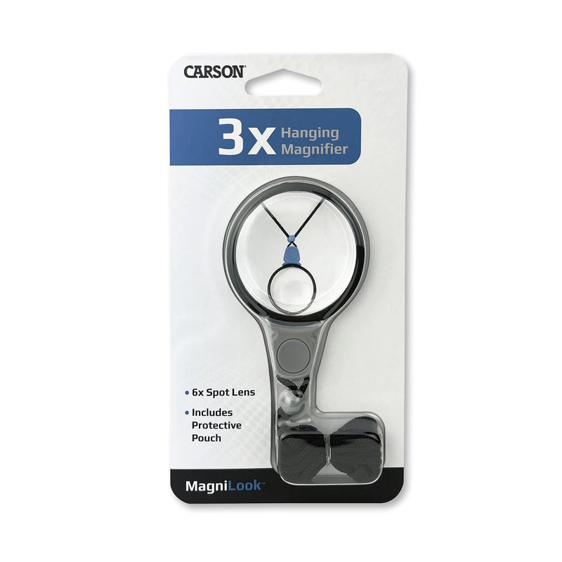 CarsonÂ® MagniLook 3x Pendant Magnifier with 6x Spot Lens & Neck Cord (LK-10) - Image 1